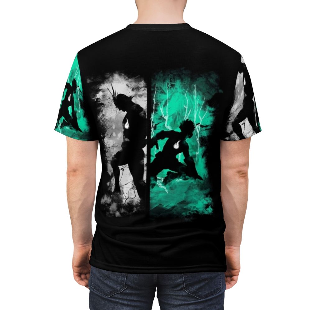 Boku No Hero Inspired Anime T-Shirt featuring the One For All design - men back