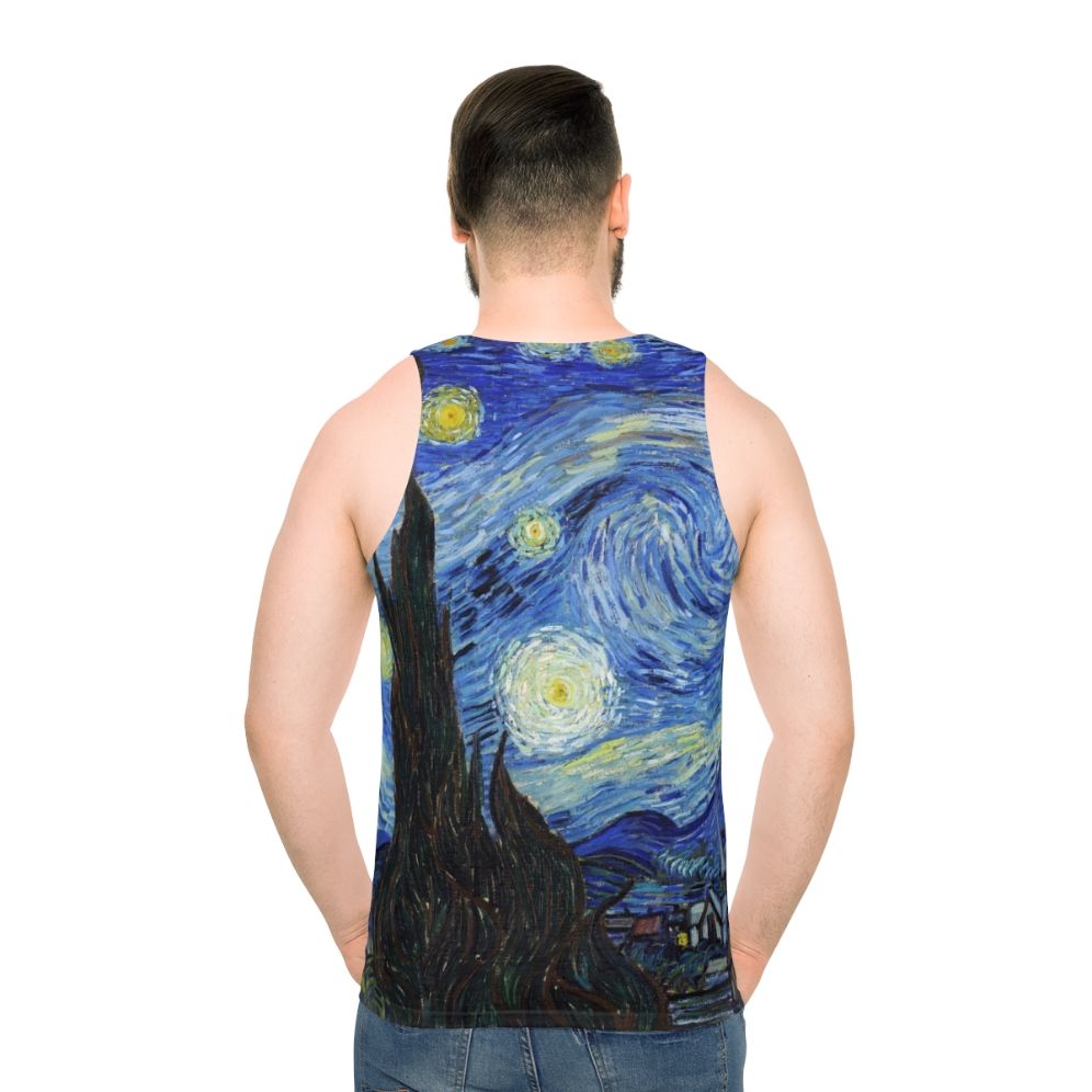 Starry Night Unisex Tank Top - men back