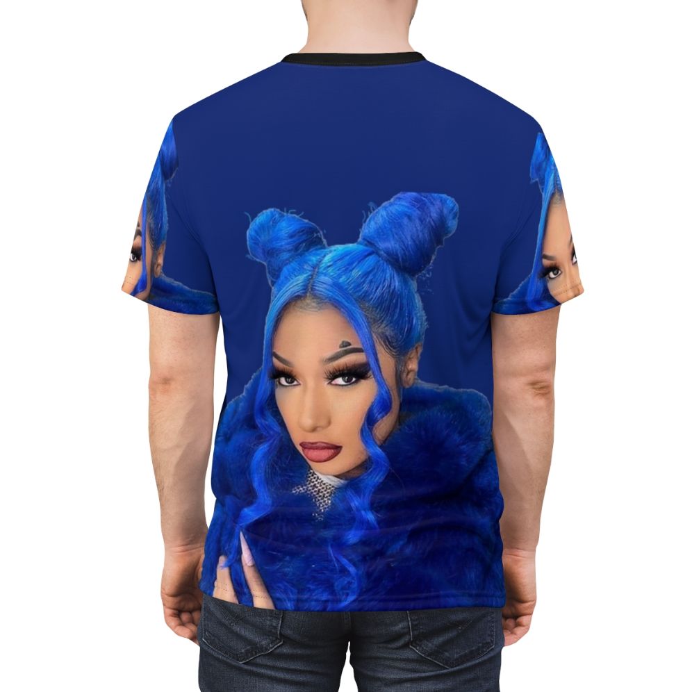 Megan Thee Stallion inspired t-shirt design featuring hip hop and music elements - men back