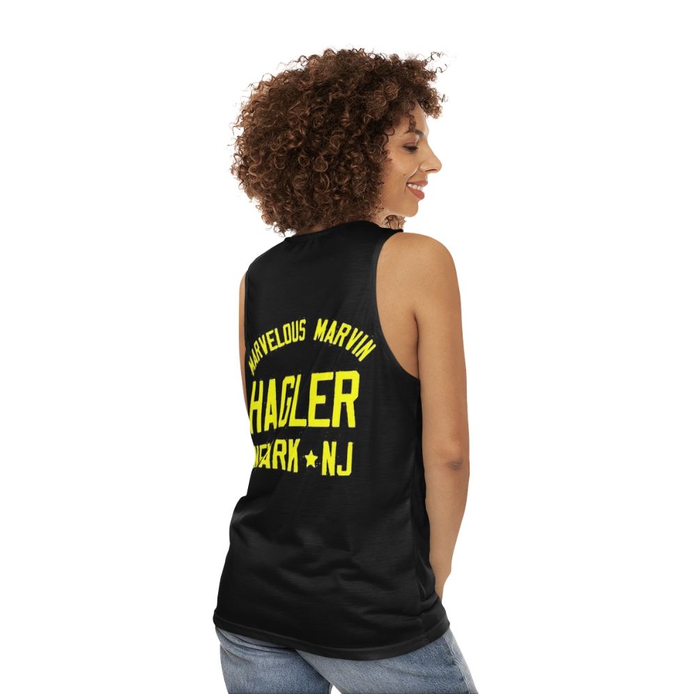 Marvin Hagler boxing tank top - women back