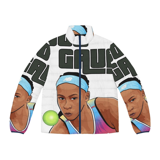 Coco Gauff Puffer Jacket with Clipart Design