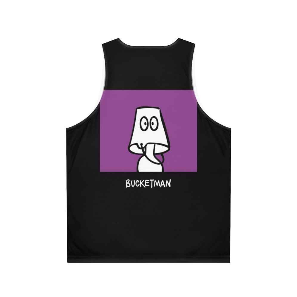 Unisex "Bucketman" superhero graphic tank top - Back