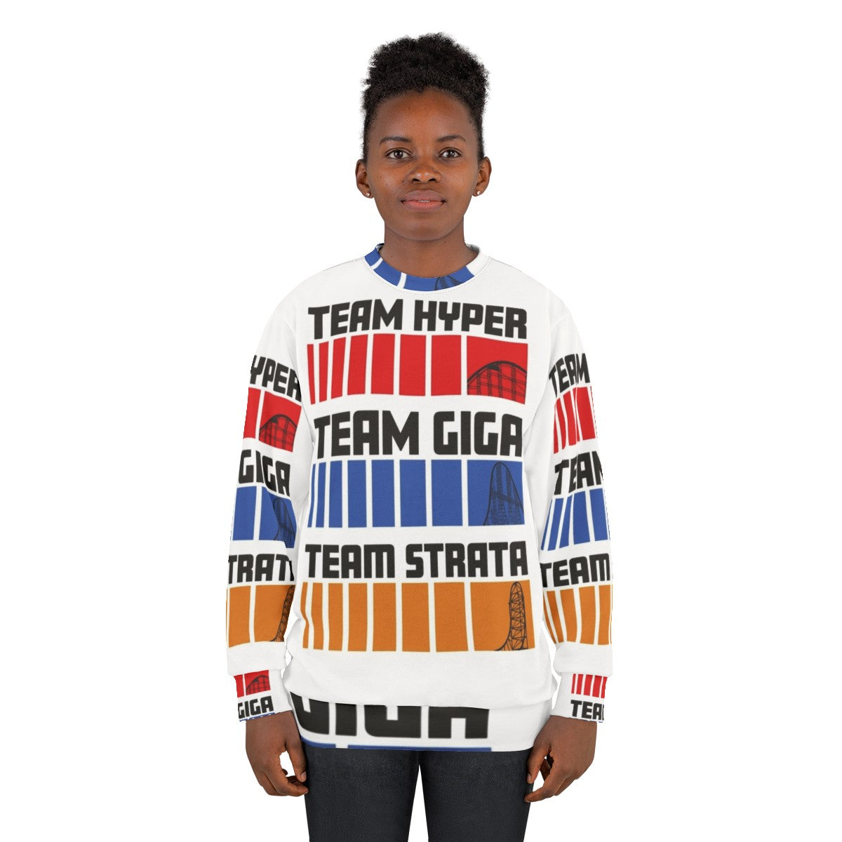 Hyper Giga Strata Roller Coaster Enthusiast Sweatshirt - women