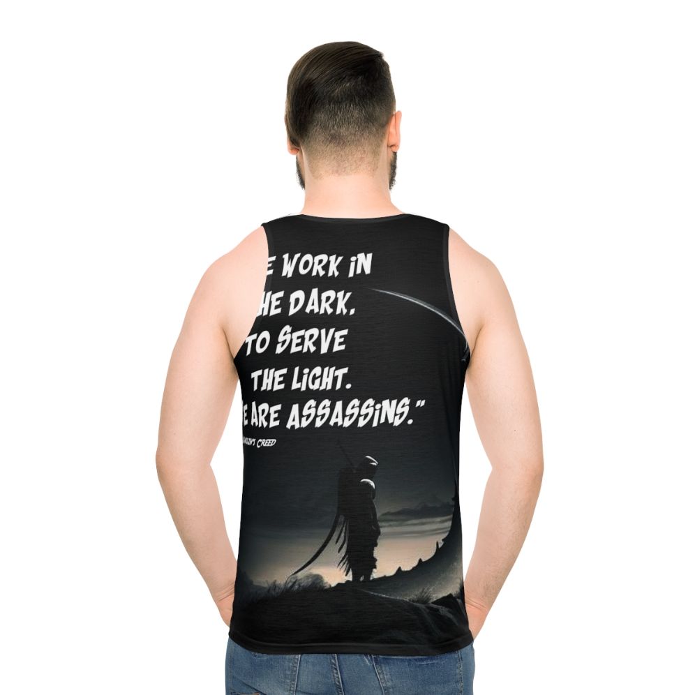 Inspirational Assassin's Creed Unisex Tank Top - men back