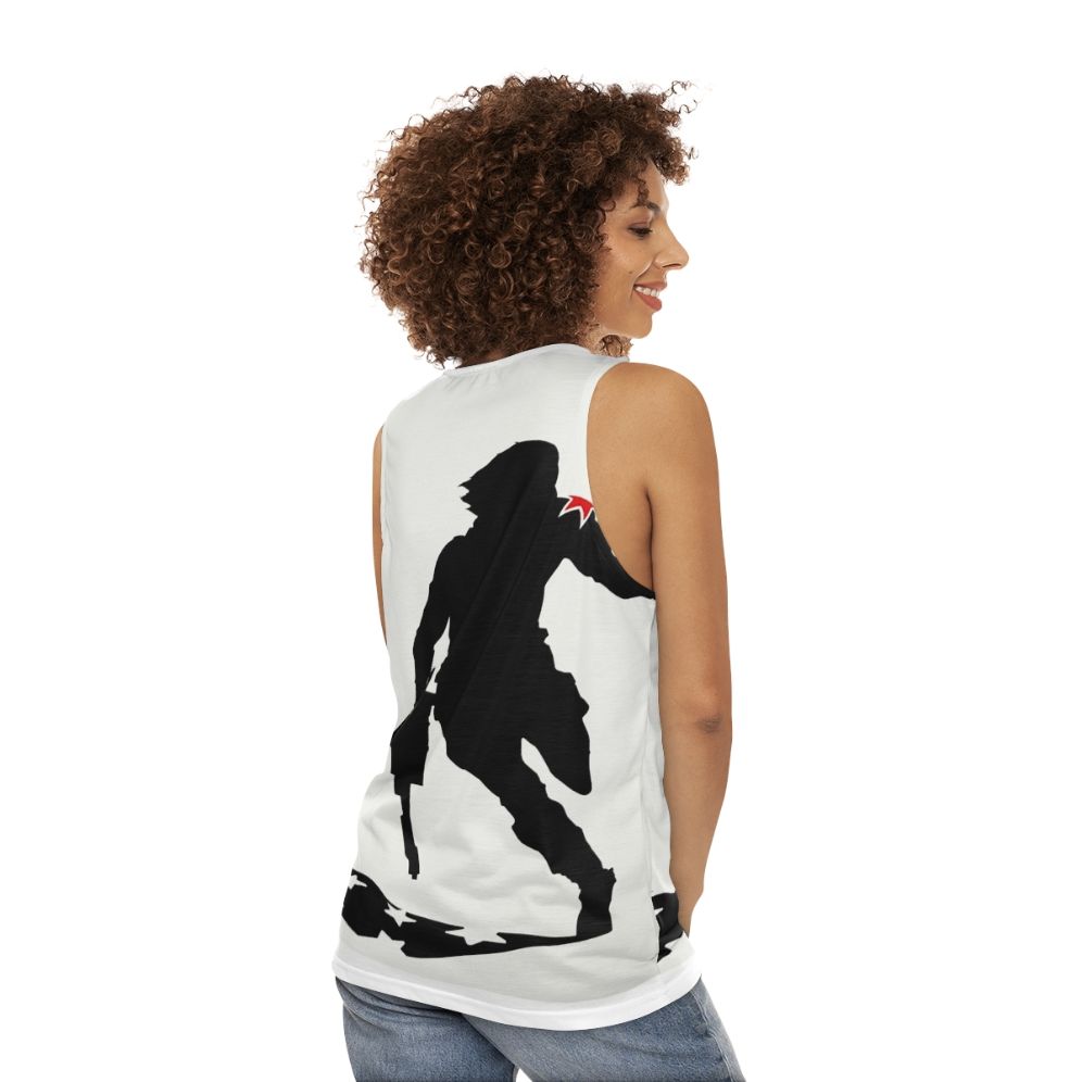 The Winter Soldier Silhouette Unisex Marvel Tank Top - women back