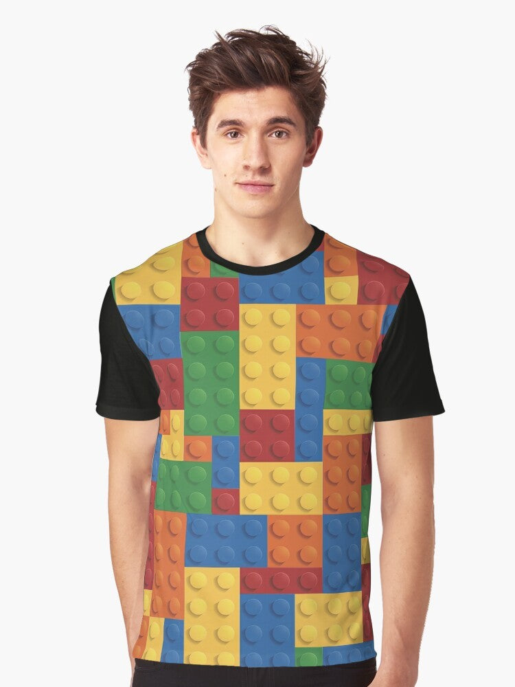 Lego minifigure block pattern graphic t-shirt - Men