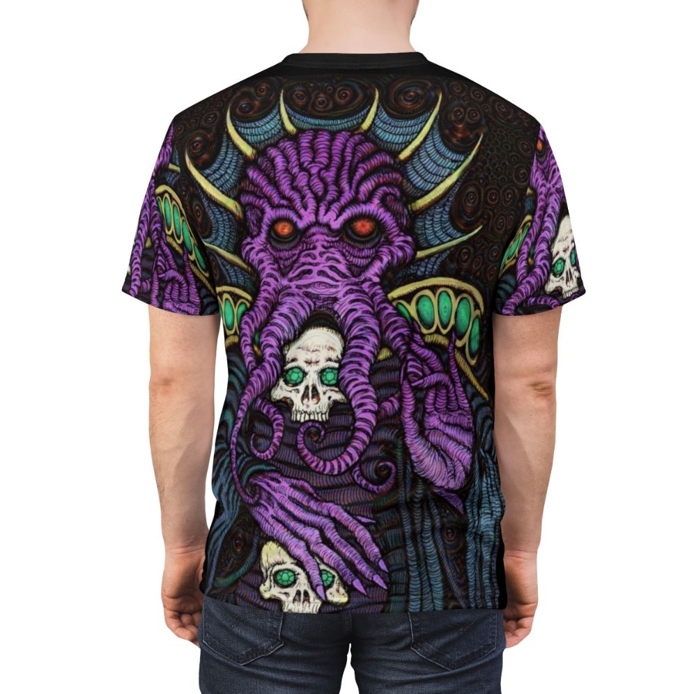 Mysterious Mind Flayer Inspired T-shirt for Dungeons & Dragons Fans - men back