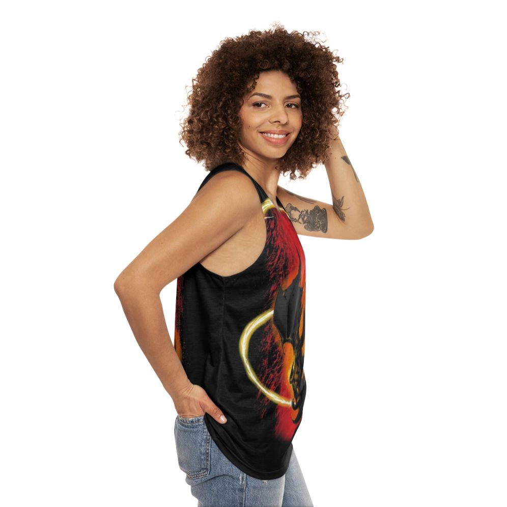 Wizard and Demon Unisex Tank Top - women side