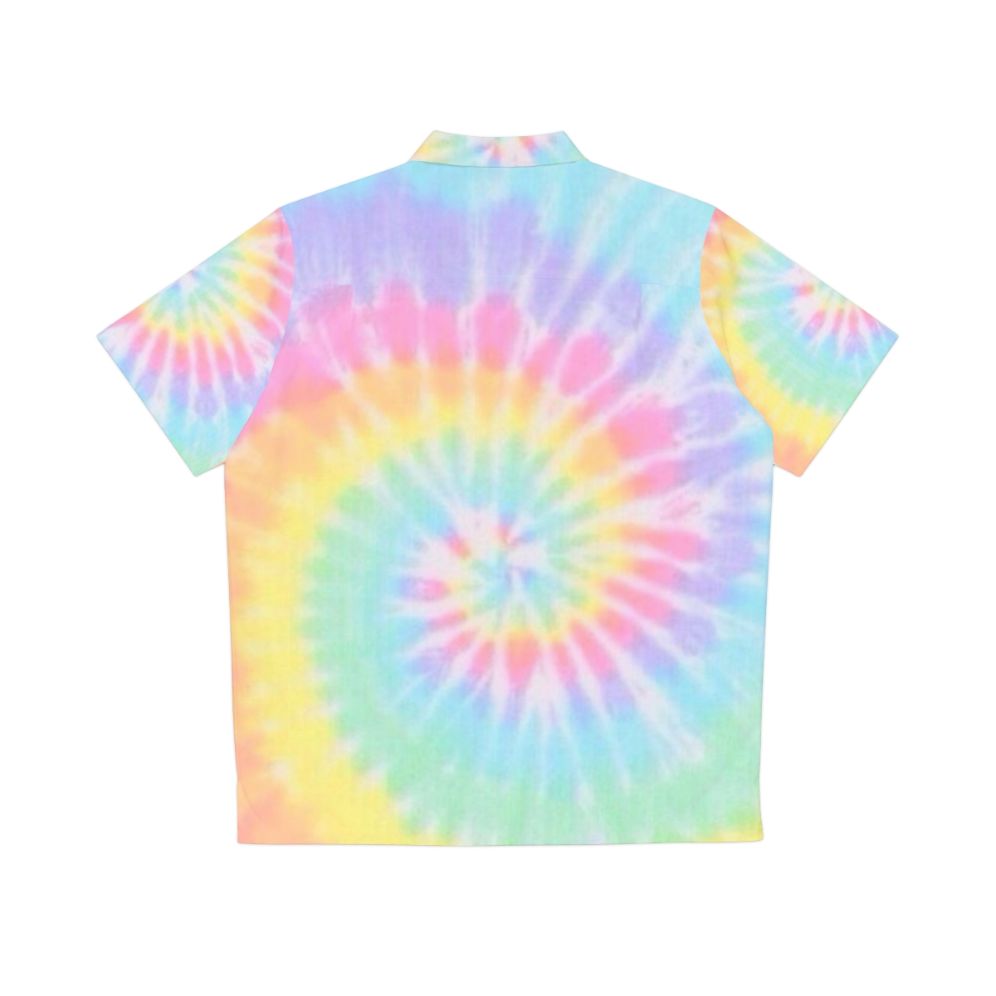 Vibrant rainbow tie dye hawaiian shirt - Back