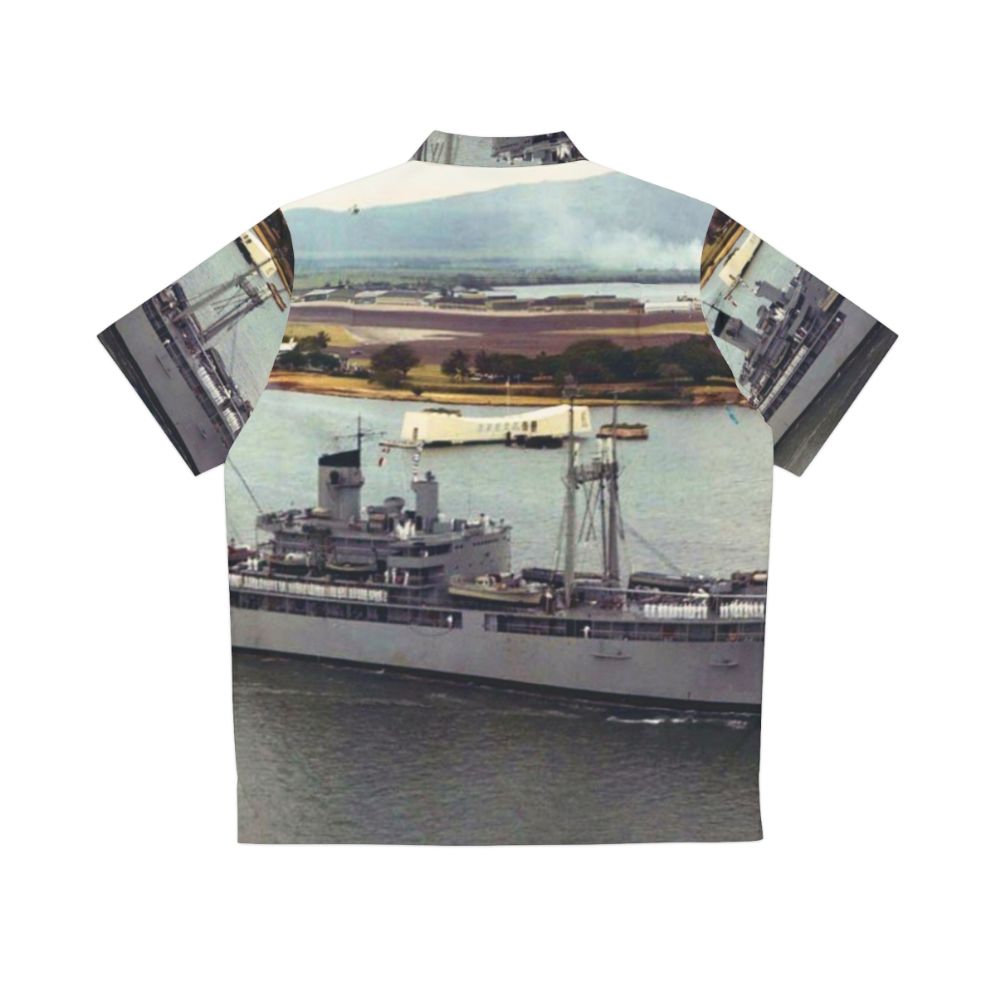 USS Isle Royale AD 29 Ship Store Hawaiian Shirt - Back