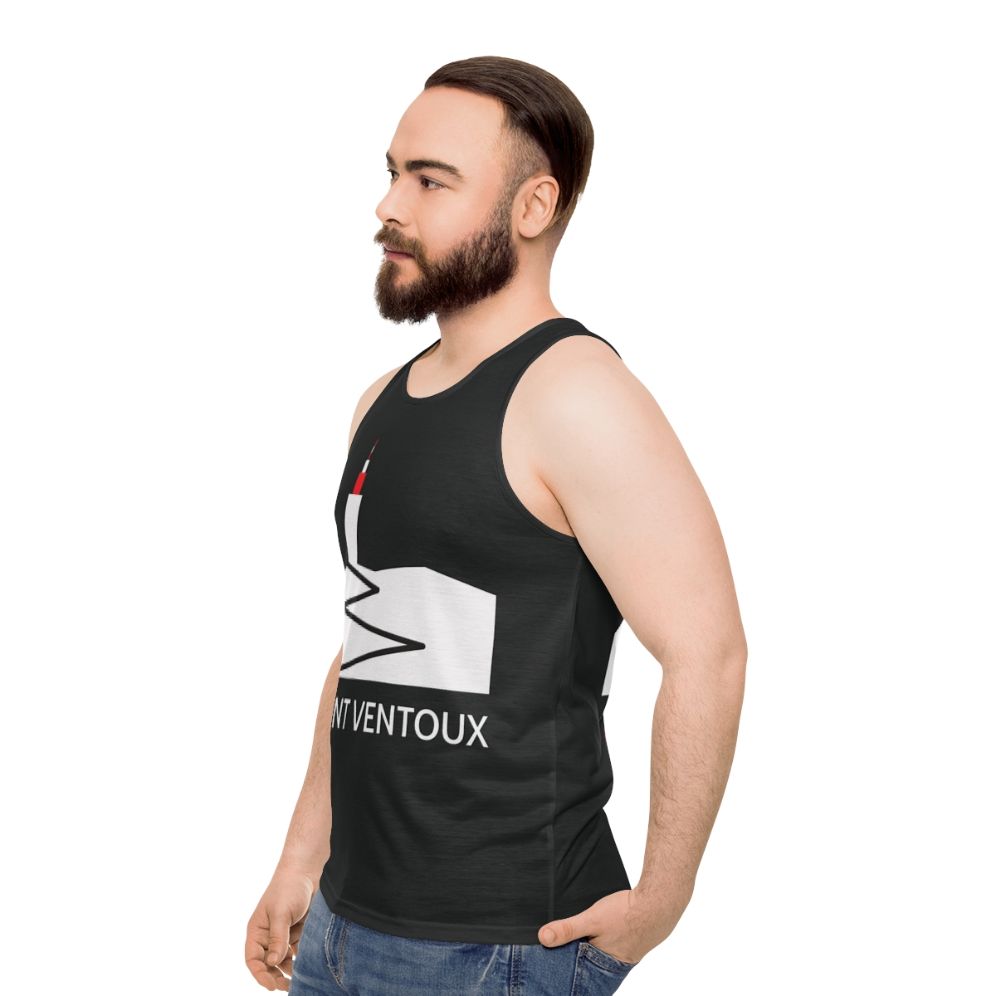 Unisex cycling tank top with Mont Ventoux design - men side