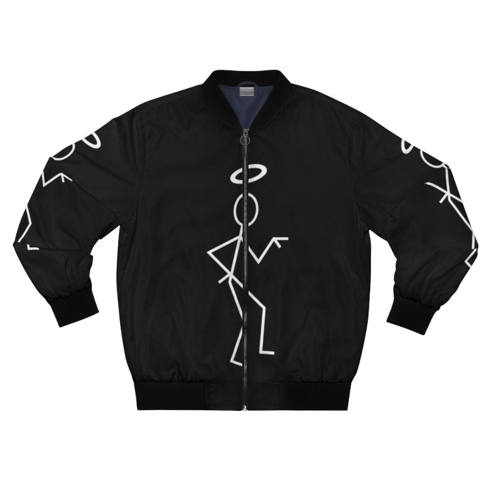 The Saint Stick Figure (White) Bomber Jacket