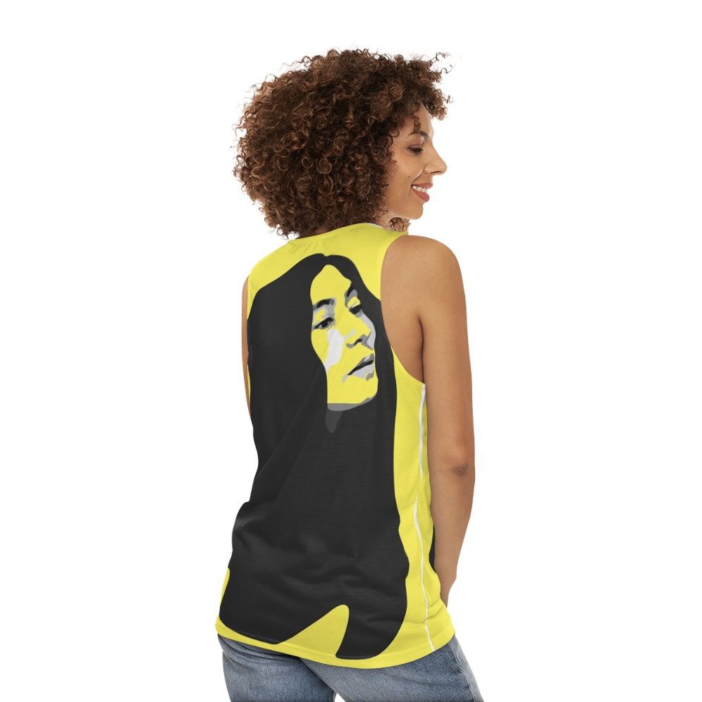 Yoko Ono inspired pop art graphic tank top - women back