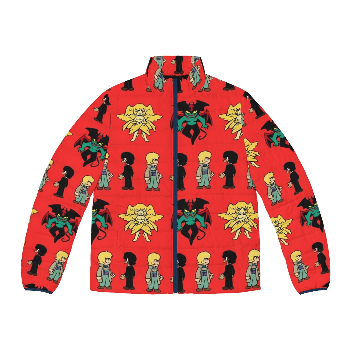 Devilman Crybaby inspired puffer jacket with demon design