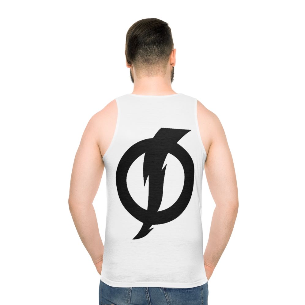 Static Shock Unisex Tank Top - men back