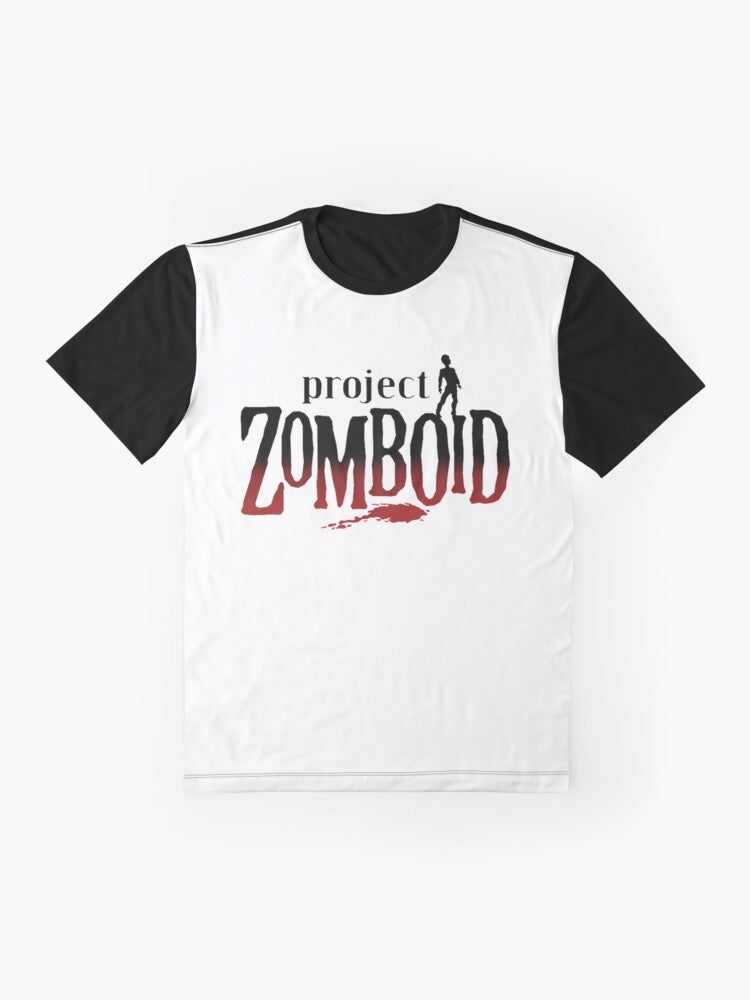 Project Zomboid Classic Graphic T-Shirt featuring the game's iconic "This is how you died" design - Flat lay