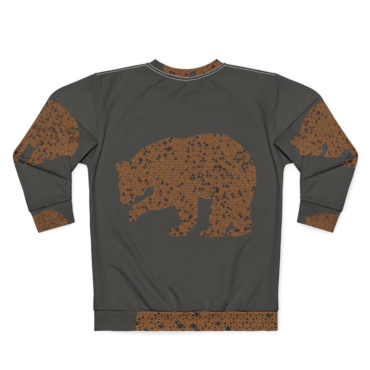 Legendary bear abstract sweatshirt with colorful nature and spirit animal design - Back