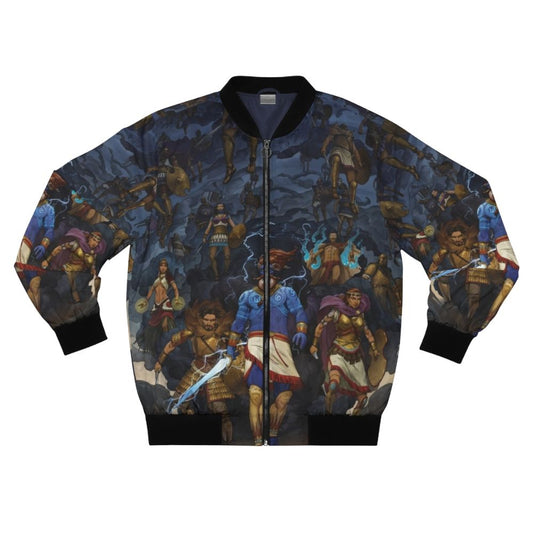 Chaosium RuneQuest: Glorantha Orlanth Heroes Bomber Jacket featuring fantasy artwork by Andrey Fetisov