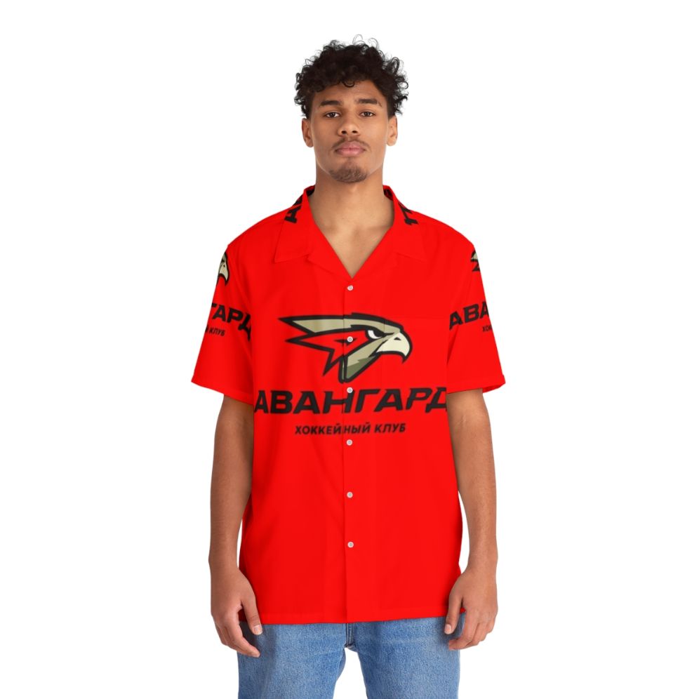 Avangard Omsk Hawaiian Hockey Shirt - People Front