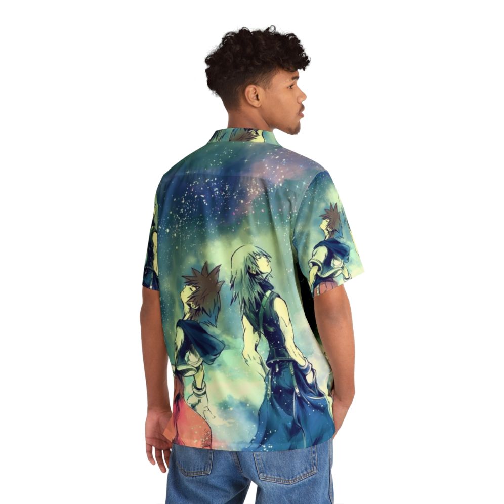 One Sky Hawaiian Shirt featuring Kingdom Hearts characters - People Back