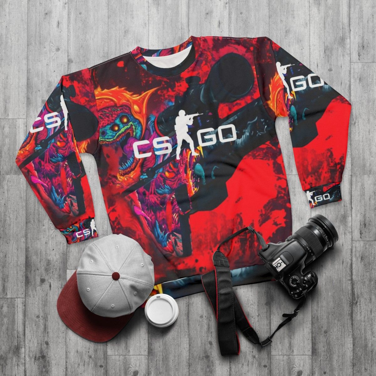 Counter Strike CSGO Hyperbeast Sweatshirt - flat lay