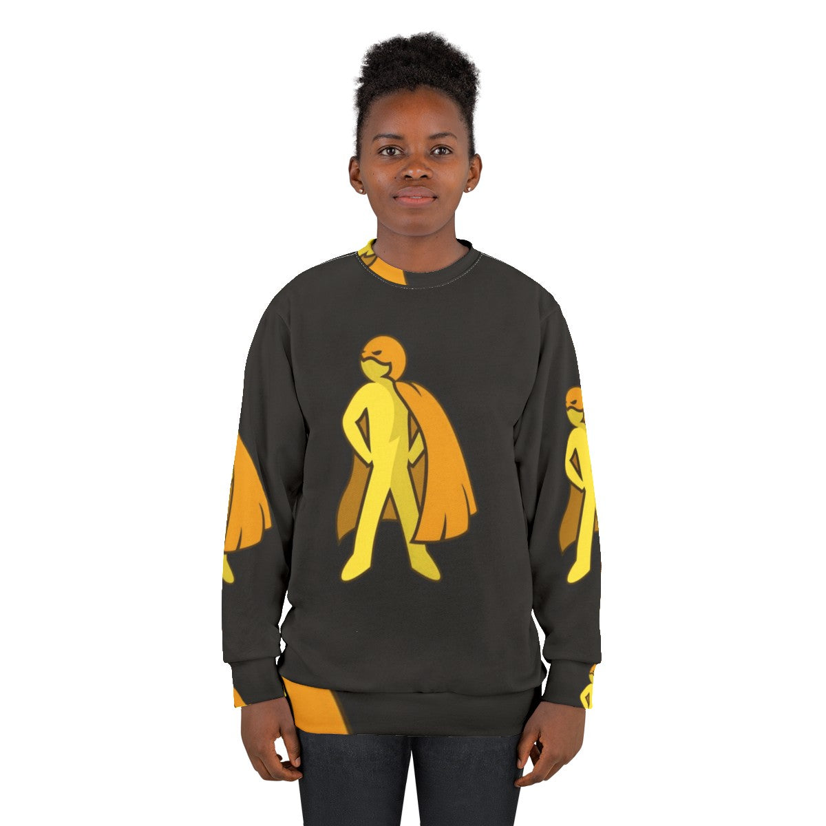 Stylish superhero sweatshirt with a simple design - women