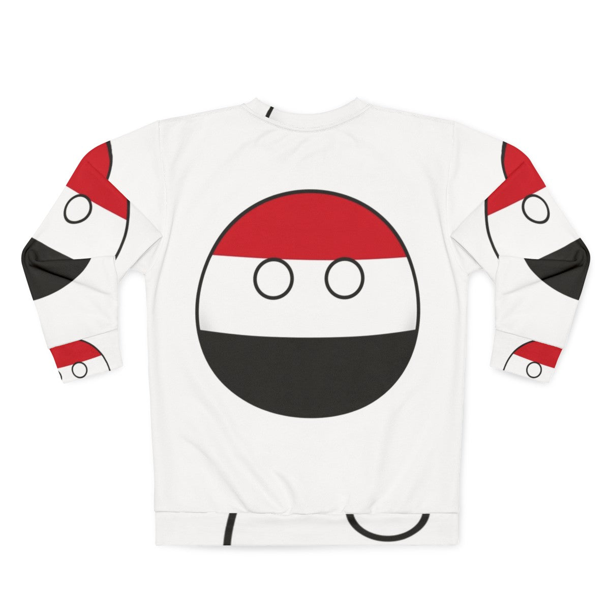 Yemen Countryball Sweatshirt - Celebrate Yemen's National Pride - Back