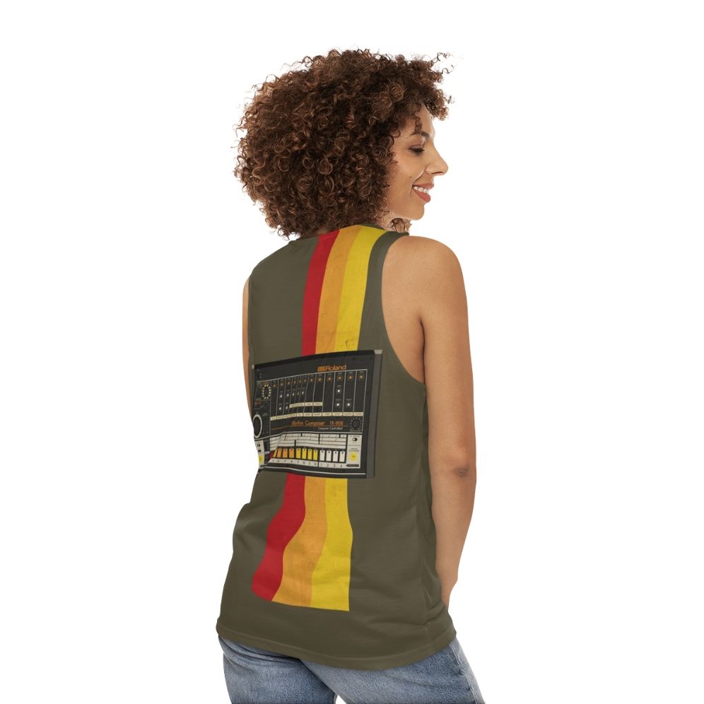 Retro TR 808 Unisex Tank Top - women back