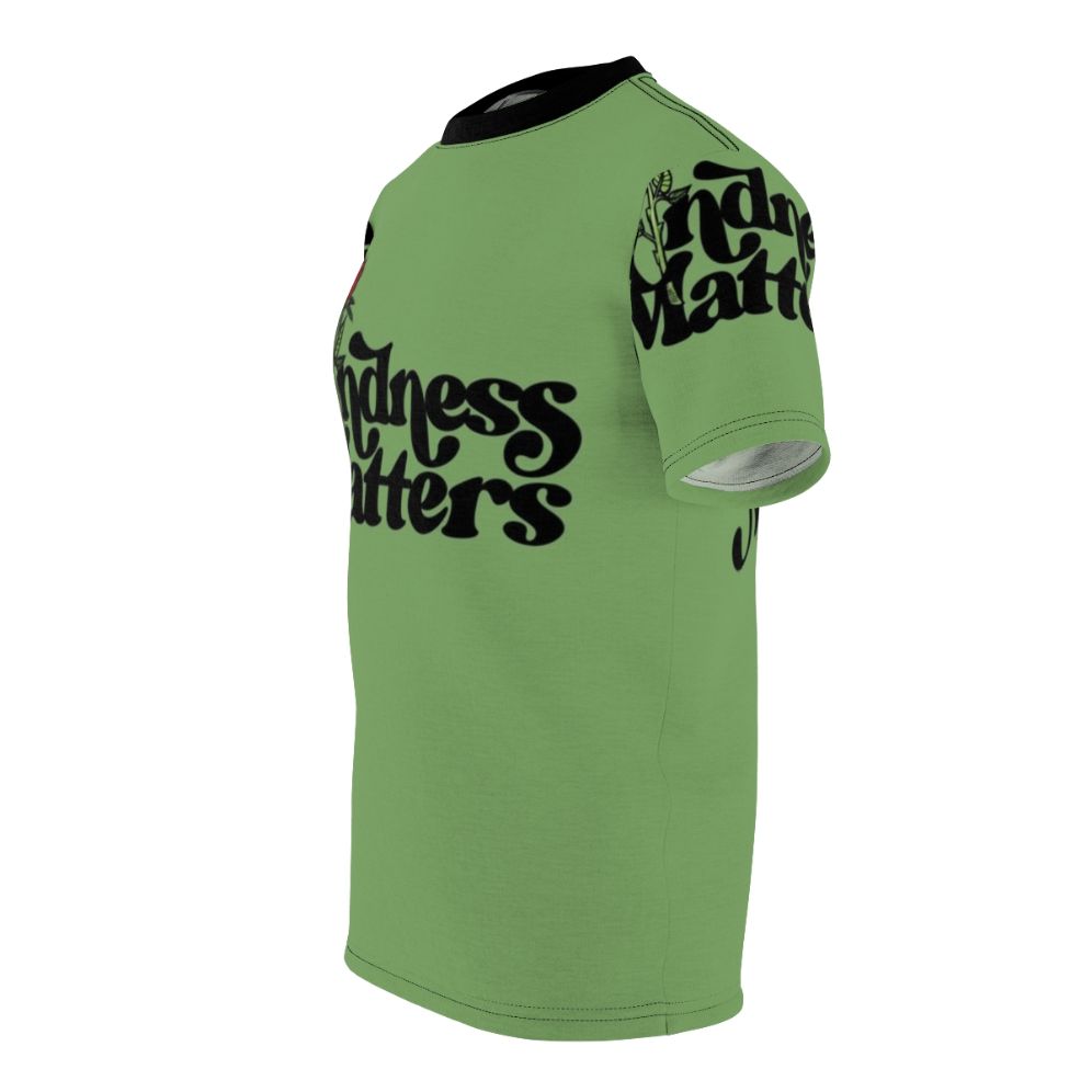 Kindness Matters Rose T-shirt with Floral Design - men left