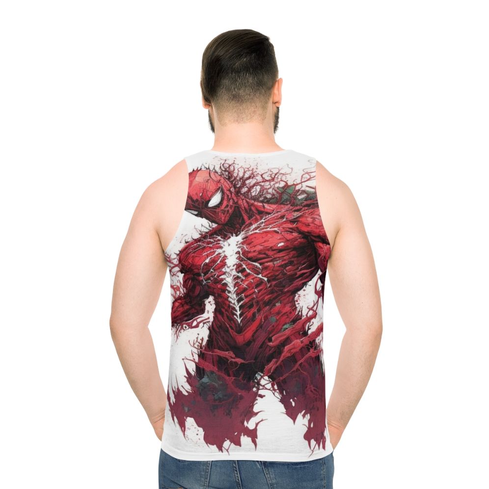 Carnage unisex artist tank top with graphic design - men back