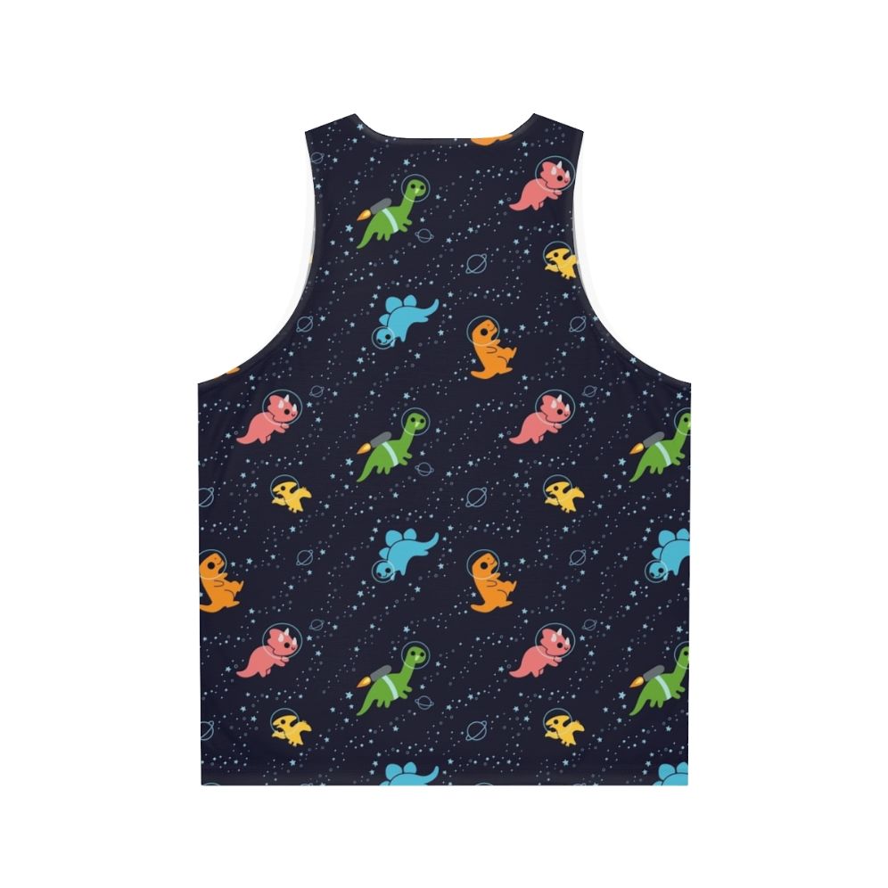 Dinosaurs in space graphic unisex tank top - Back