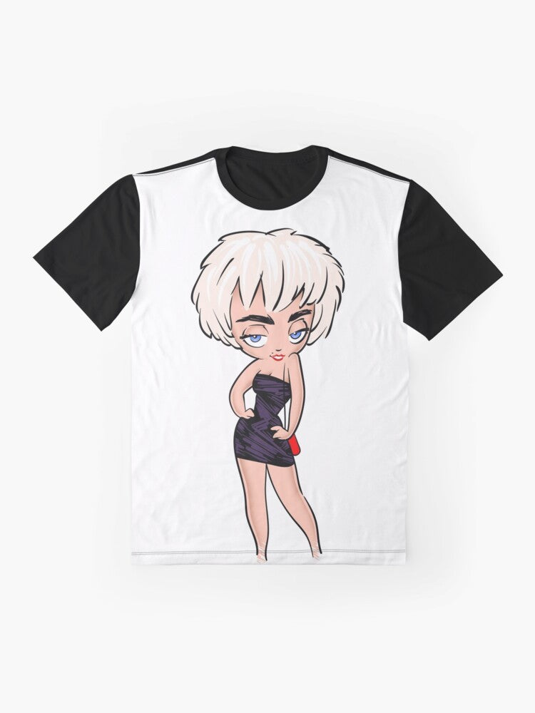 "Who's That Girl Nikki Finn Graphic T-Shirt" - Flat lay