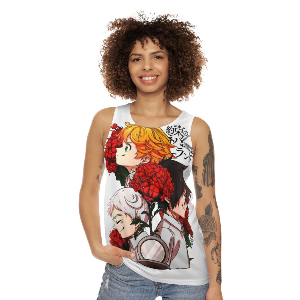 The Promised Neverland Anime and Manga Unisex Tank Top - women