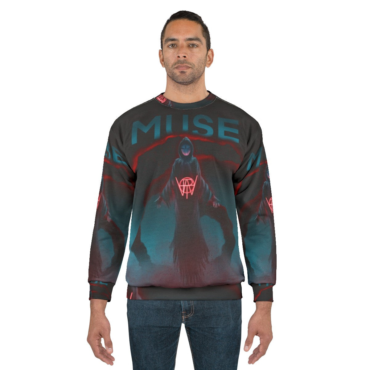 Custom graphic sweatshirt with t-shirt design - men