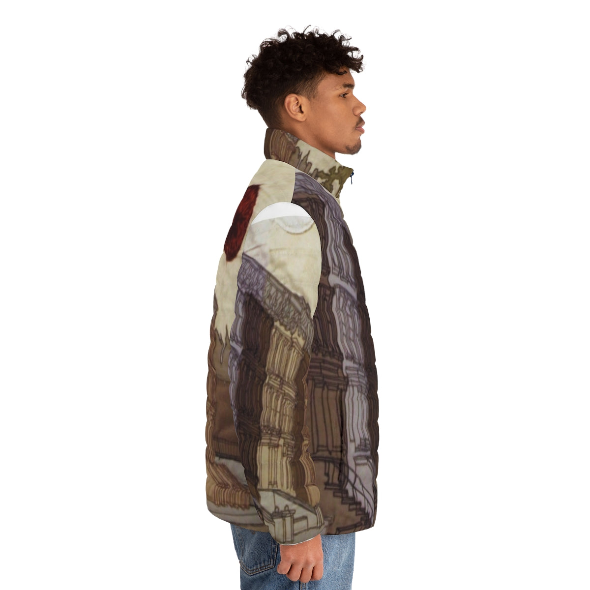 Bright Eyes Puffer Jacket with Warm and Cozy Design - men side right