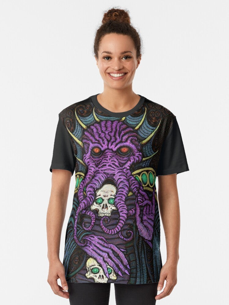 Mind Flayer Azhmodai 2018 Graphic Dungeons and Dragons T-Shirt - Women