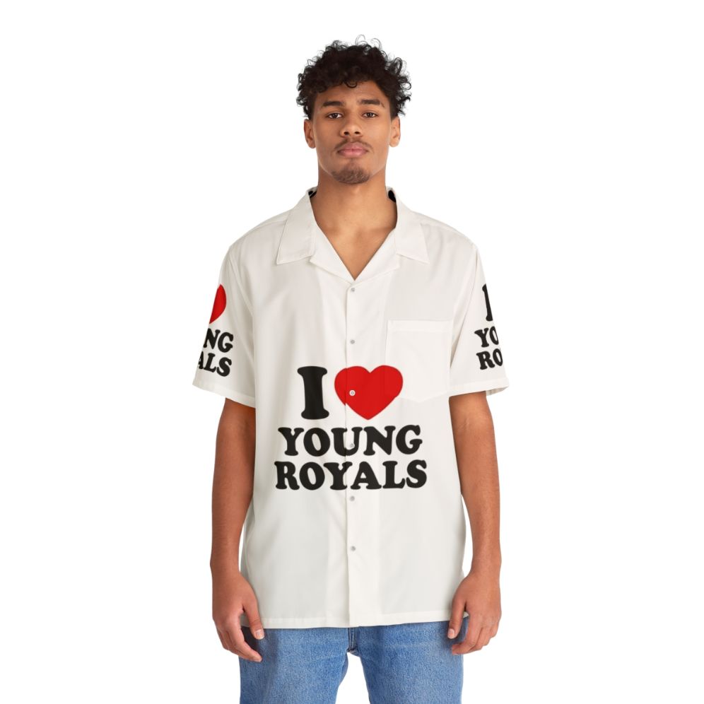 Young Royals Netflix Hawaiian Shirt featuring Edvin Ryding and Omar Rudberg - People Front