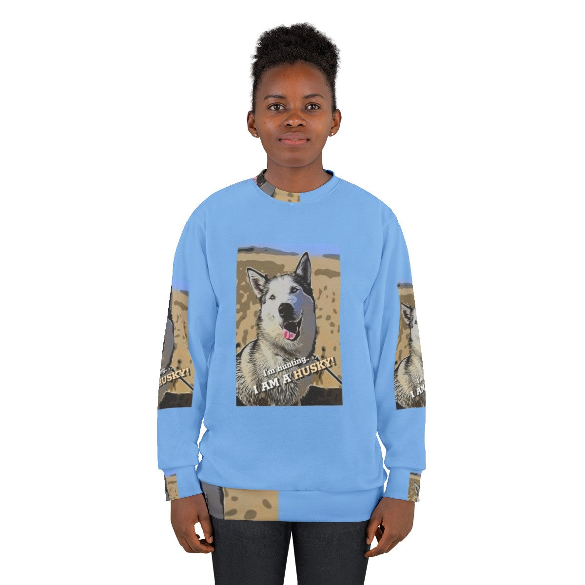 Siberian Husky Wearing Sweatshirt - women