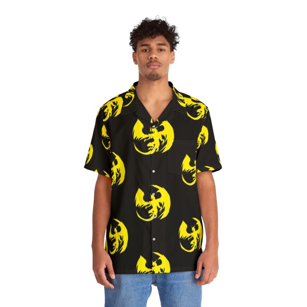 Yellow dragon Hawaiian shirt - People Front