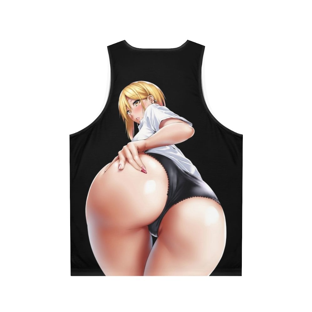 Cute and sexy anime girl on a unisex tank top - Back