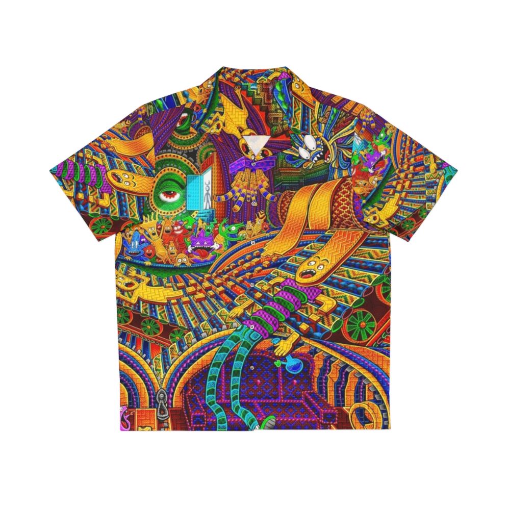 Psychedelic consciousness Hawaiian shirt featuring visionary art design