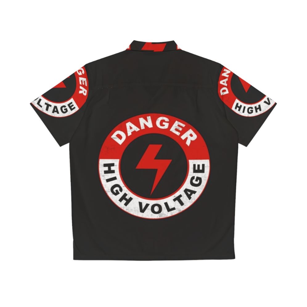 Danger High Voltage Hawaiian Shirt featuring Electric Six band logo - Back