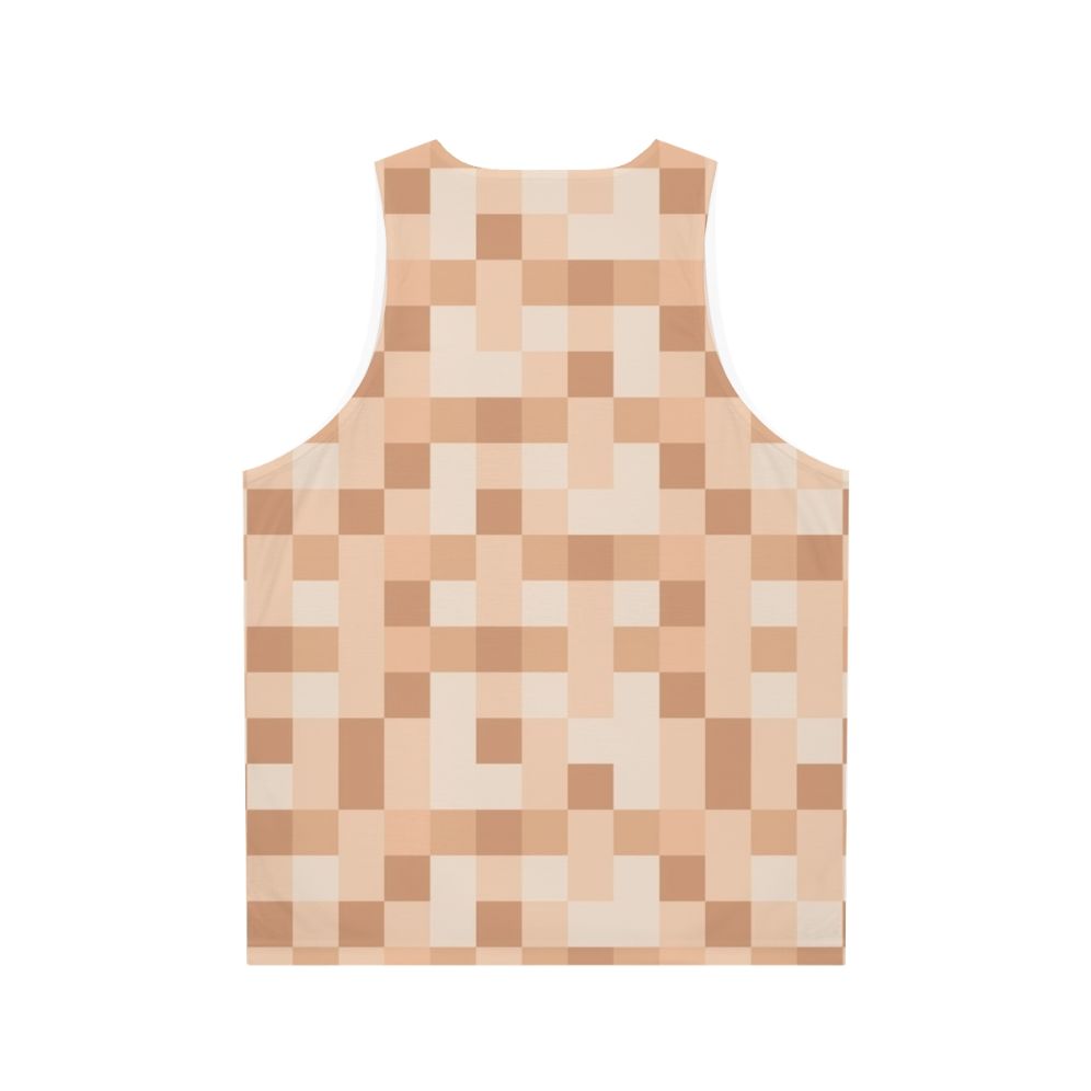 Minimalist pixelated censored unisex tank top - Back