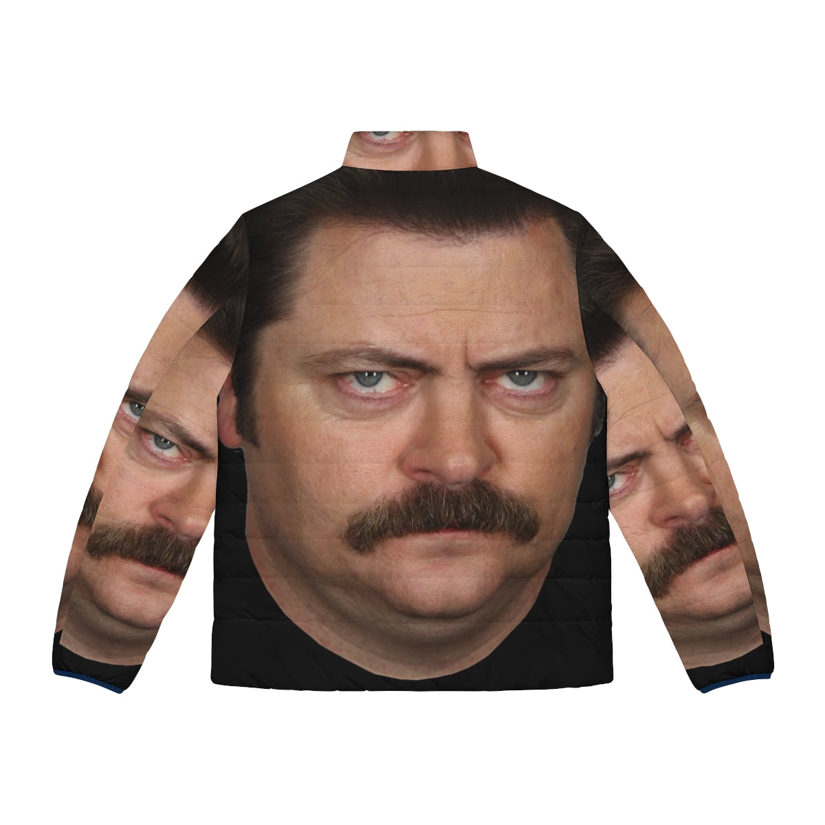 Ron Swanson Puffer Jacket - Parks and Recreation Inspired Clothing - Back