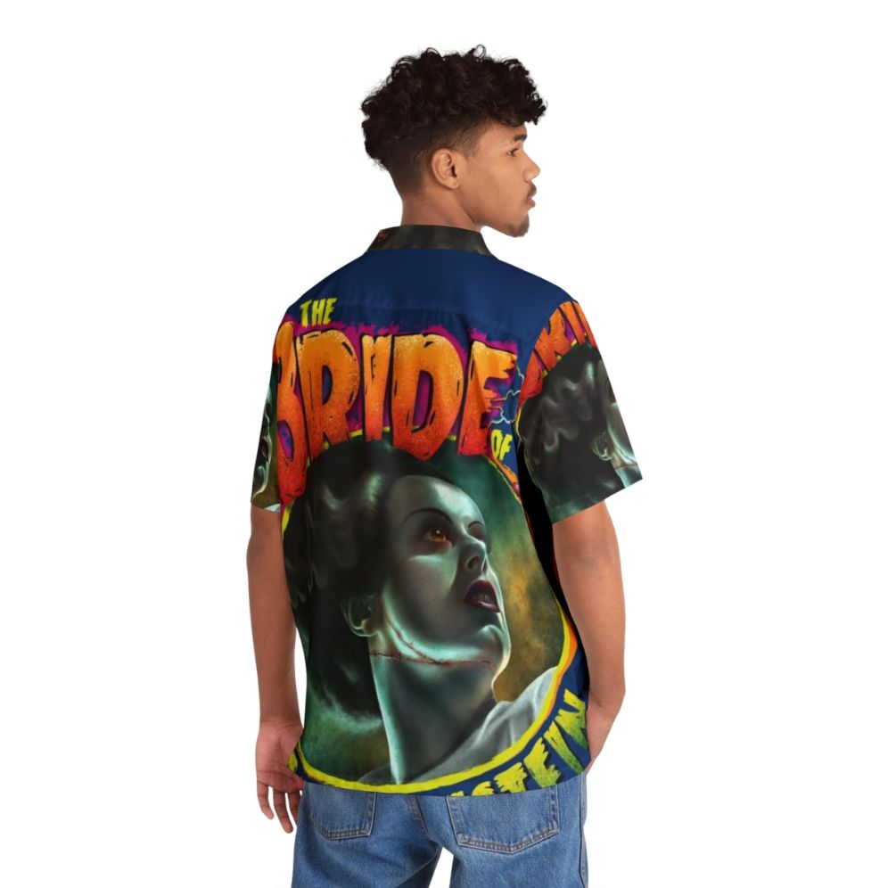 Bride of Frankenstein Hawaiian Shirt featuring the classic horror icon - People Back