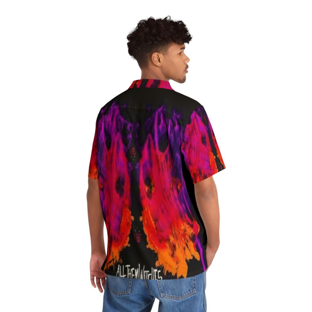 All Them Witches Psychedelic Hawaiian Shirt - Flat lay