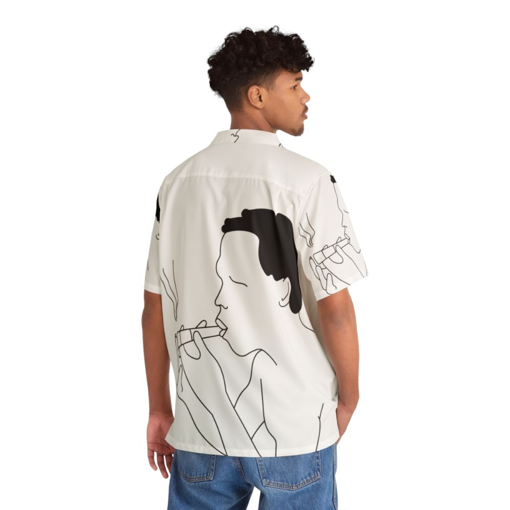 Bushman Hawaiian shirt with tribal smoke pattern design - People Back