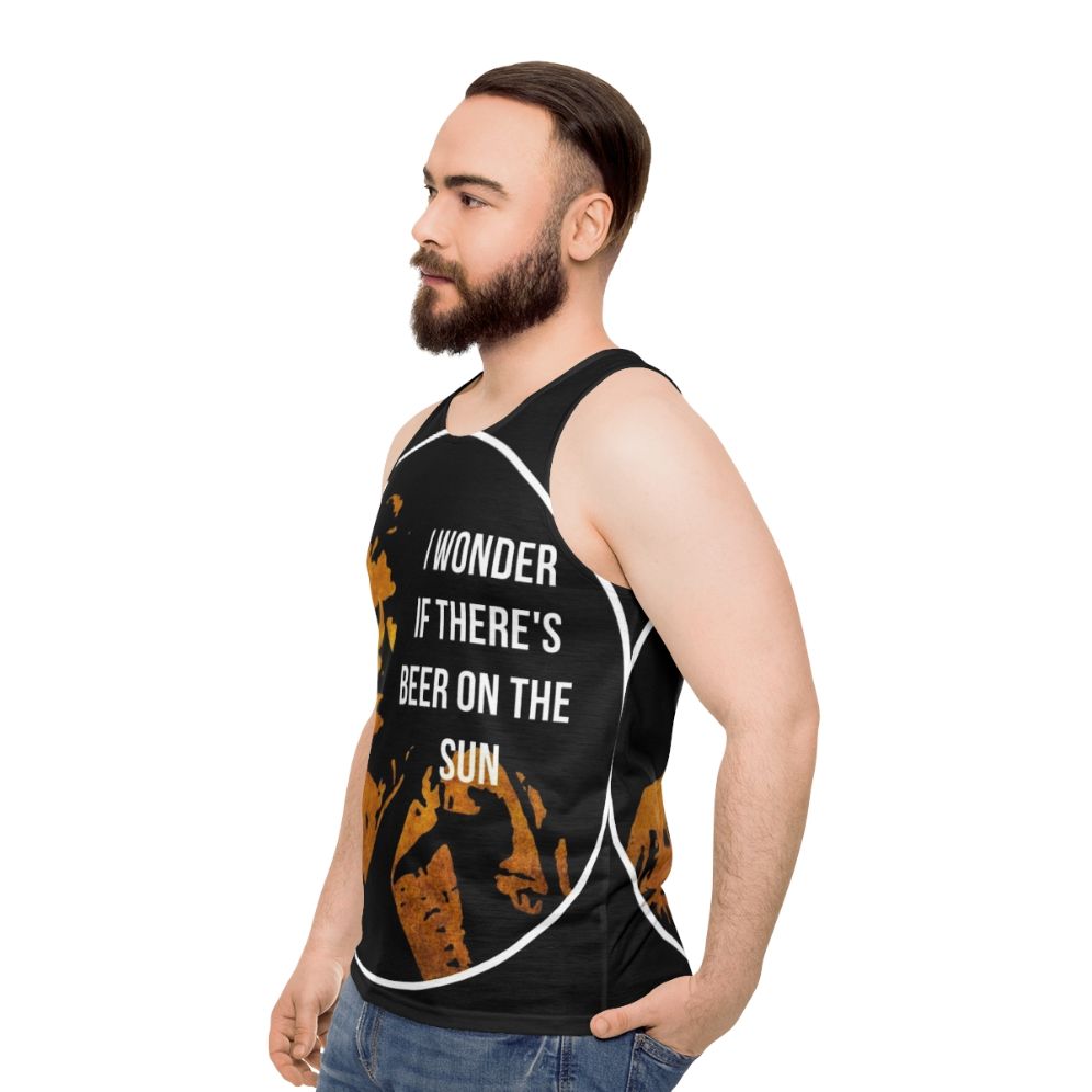 Zap Rowsdower Beer Quote Unisex Tank Top - men side