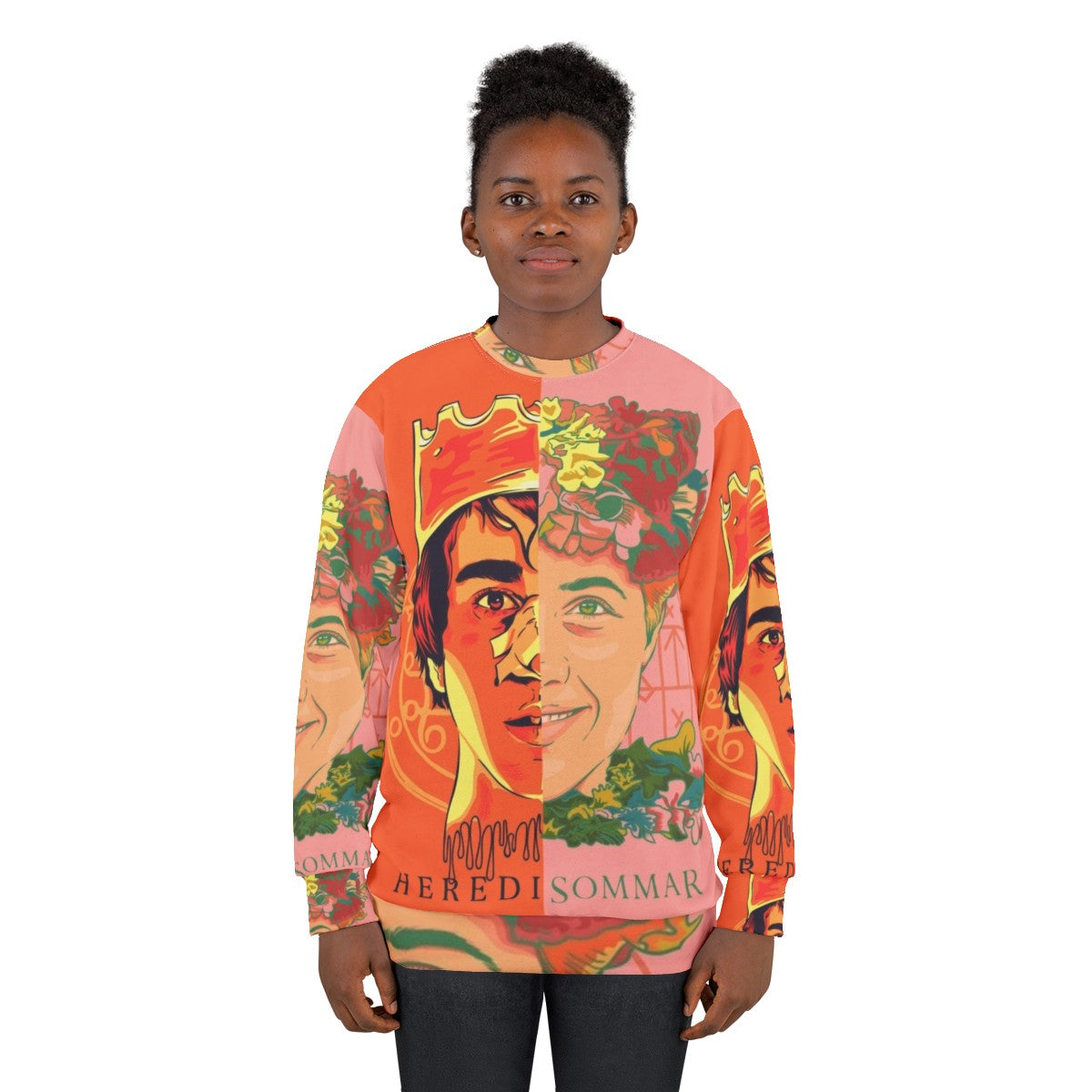 Hereditary and Midsommar inspired sweatshirt featuring horror movie imagery - women