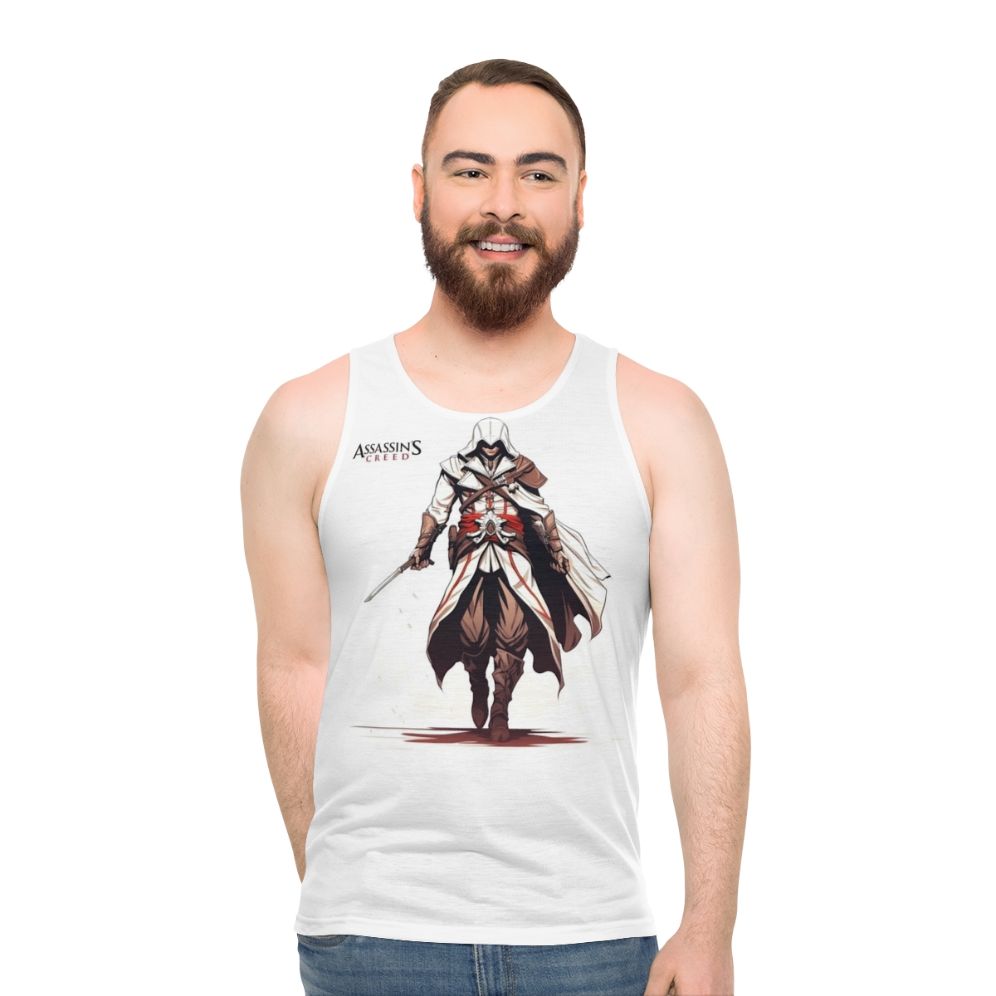 Assassin's Creed inspired unisex tank top with iconic gaming art - men